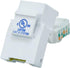 Monoprice Cat6 RJ45 Toolless Keystone Jack - White, For 22-24AWG Solid Wire