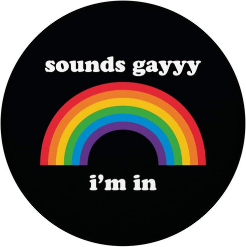 Sounds Gay Funny LGBT Pride Stuff Queer LGBTQ Retro Rainbow PopSockets Swappable PopGrip