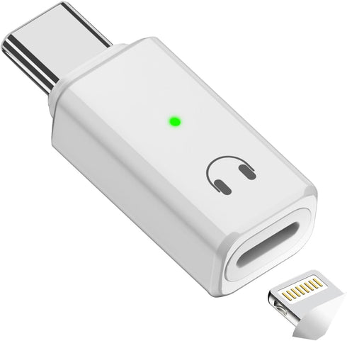 USB C to Lightning Audio Adapter, Type C Male Headphones for iPhone 15, iPad Pro, MacBook, Galaxy S23, S22