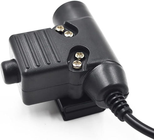 Tactical U94 PTT Cable Plug Headset Adapter Compatible with Baofeng Radios BF-F8HP BF-F9 UV-82 UV-82HP UV-82C UV-5R UV-5R5 UV-5RA UV-5RE UV-6R BF 888S Kenwood Two Way Radio