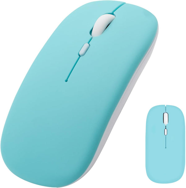 Wireless Bluetooth Mouse for iPad/MacBook Pro/Air/Laptop, Rechargeable Slim Silent Mouse for Surface Pro/Lenovo