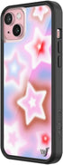 Wildflower Cases Dream Star Case for iPhone 15 Plus - Blue, Pink, White, Stars, Protective Black Bumper