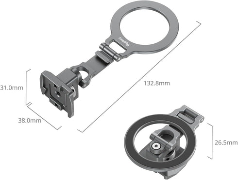 SMALLRIG 4 17/16/15 5339 Metal Phone Mount with Baseplate for Arca-Standard, Compatible for DJI RS Mini, Smartphone