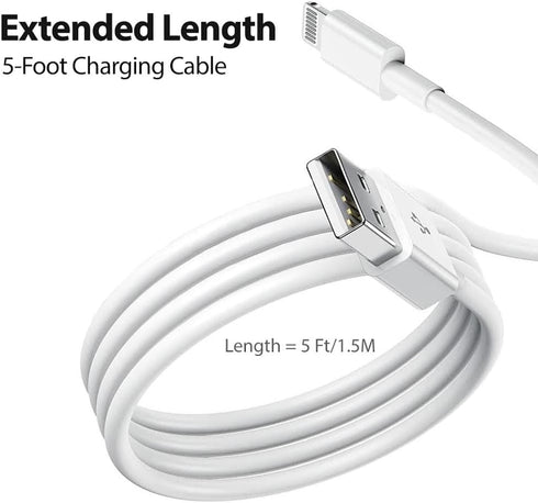 MFi Certified iPhone Charger Travel Home Wall Charger and Charging Cable for iPhone 14, 13, 12, 11, SE, X, 8