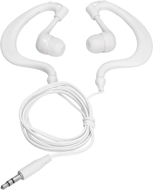 Swimming Headphones 3.5mm Plug, IP68 Waterproof Conduction Earbuds, Water Resistant for Running, Surfing, Diving - White