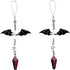 YLiiii 2Pcs Black Winged Mobile Phone Chain Pendant,Decor,Goth Y2K Phone Charm Pendant, Kawaii-Key