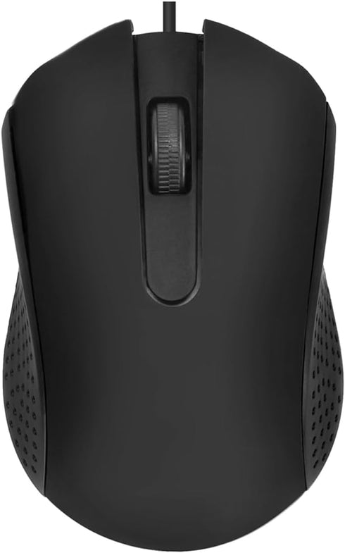 Wired USB Computer Mouse-Wired Mouse with Ergonomic Design, USB Computer Mouse for Laptops and PCs,Office and Home Mice (Black, Wired)