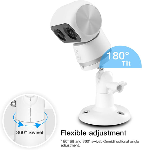 Adjustable Bracket Mount Compatible with Eufy Security Indoor Cam S350 Camera (White)