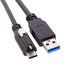 cablecc USB 3.1 Type-C Locking Connector to Standard USB 3.0 Data Cable 1.2m with Panel Mount Screw