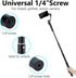 Generic 17.1" 43cm 1/4"-20 / Gimbal Extension Selfie Stick Compact Aluminum Portable Stabilizer Extension Rod, Foldable