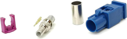 RG58 RF Coaxial Cable Connector, Fakra Video Connector C Male Cable Connector for Car XM Radio GPS Telematics