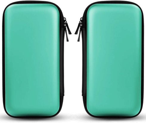 iMangoo Shockproof Organizer Case - Small Travel Essentials Pouch for Electronics, Zipper Tech Cord, Power Bank (Mint)