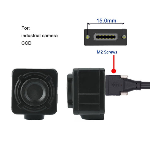 xiwai USB C USB 3.1 Type-C Dual Locking Connector to USB3.0 Data Transfer Cable with Panel Mount Screw