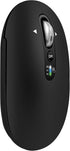 INFINMIND Wireless Bluetooth Mouse,USB+BT2,Slim Pebble Multi Device Small Travel Mice,Metal 4 Way Super