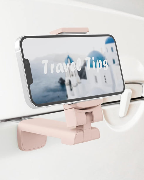 MiiKARE Airplane Travel Essentials Phone Holder, Universal Handsfree Mount for Flying with 360 Degree Rotation