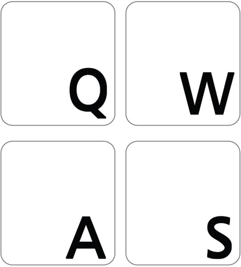 Online-Welcome English US Keyboard Stickers - Transparent Background Black Letters for PC Laptop