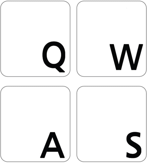 Online-Welcome English US Keyboard Stickers - Transparent Background Black Letters for PC Laptop