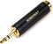 MOBOREST 3.5mm to 1/4'' Stereo Pure Copper Adapter, 1/8'' Male Plug to 1/4'' Jack Female Socket, Black - 1PCS
