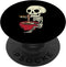 Skeleton Skull Eating Ramen PopSockets Standard PopGrip - Cute Anime Halloween Design