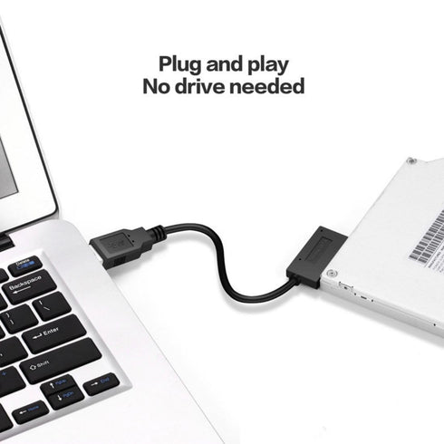 chenyang CY USB 3.0 to 7+6 13Pin Slimline SATA Cable Adapter for Laptop CD DVD ROM Optical Drive