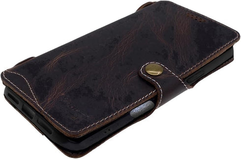 Yogurt 17 17 6.9-inch Case Compatible for iPhone Pro Max, Genuine Leather Wallet Cover Compatible for iPhone Pro Max