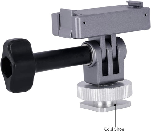 NICEYRIG Quick-Release Adapter Mount Kit for DJI Action 4/3/2, Strong Magnetic, with Cold Shoe & Tripod Holder - 587