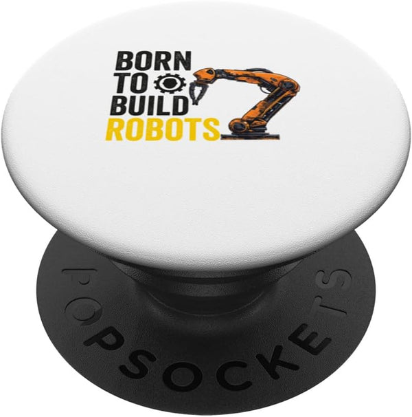 Funny Robot Engineer Robotics PopSockets Standard PopGrip for Men, Women, and Boys