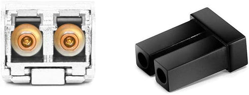 SFP SFP+ Ethernet Dust Cover - Fiber Optic Port Plug Dust Caps for LC Duplex Port, Black Silicone, 20pcs