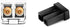SFP SFP+ Ethernet Dust Cover - Fiber Optic Port Plug Dust Caps for LC Duplex Port, Black Silicone, 20pcs