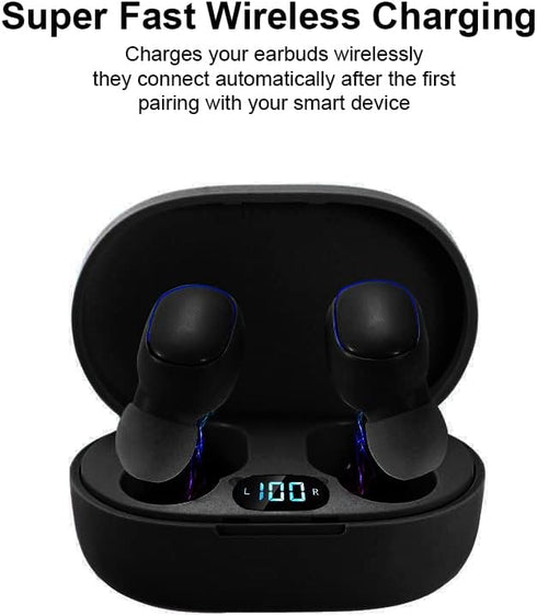 Acuvar Fully Wireless Bluetooth 5.0 Rechargeable iPX4 Water & Sweat Proof Earbud Headphones with Microphone, Touch