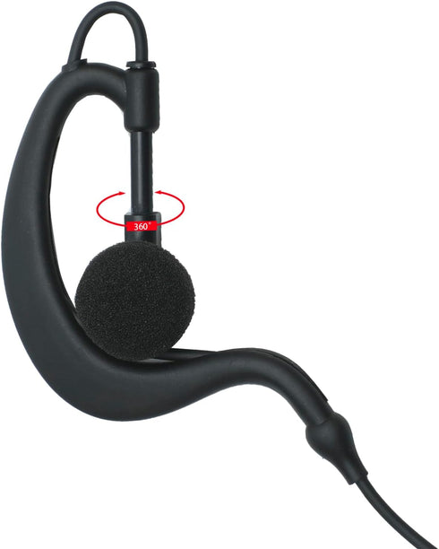 XPR3500e Earpiece Headset with Mic PTT for Motorola Walkie Talkie, Models XPR3500, XPR3000, XPR3300