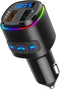 Upgraded Criacr V5.0 Bluetooth FM Transmitter for Car, QC3.0 Charge & 7 RGB Color LED Backlit Adapter