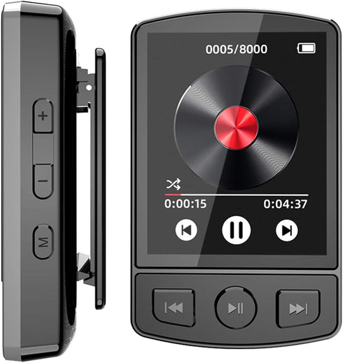 LUCKDANO Portable MP3 Player with BT 5.0 & Digital Screen, HighClear Lossless Sound,