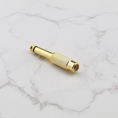 The Lord of the Tools 5PCS RCA to 1/4 Inch Adapter, Gold Plated RCA Female to 6.35mm Mono Male Plug