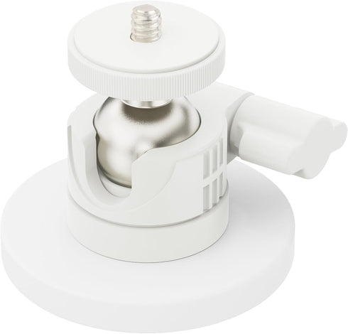 ULIBERMAGNET White Magnetic Camera Mount, Strong Magnetic Mount with 360 Rotation Ball Head,