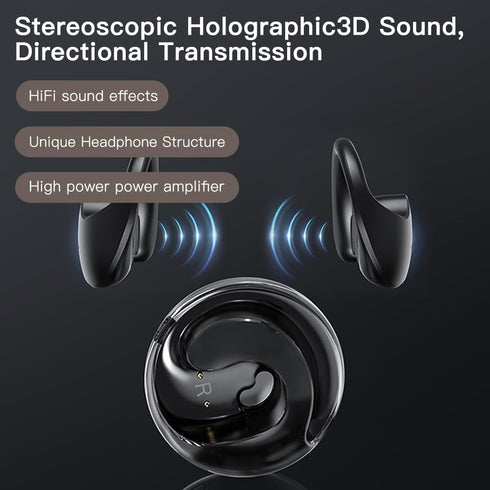 Ows Hanging Earphones Khaki, Bluetooth 5.4 Low Latency, Air Conduction Wireless Earphones, IPX5 Waterproof, Noise