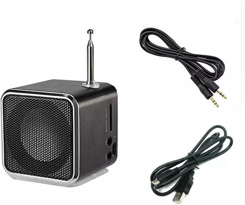 Longben MP3 Bluetooth Speaker,Digital Mini Portable FM Radio Radio mini Speaker USB SD TF Card Audio Player (Black)