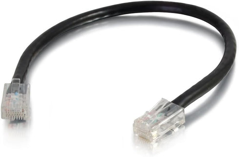 C2G/Cables to Go 26374 Cat5E Non-Booted Unshielded (UTP) Network Patch Cable, Black, 1 Foot