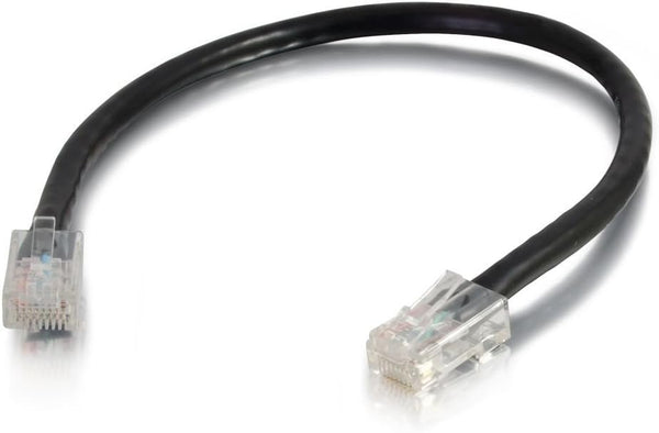 C2G/Cables to Go 26374 Cat5E Non-Booted Unshielded (UTP) Network Patch Cable, Black, 1 Foot