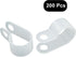 Waziaqoc 200 1/2 Inch Pcs Rope Light Clips, Nylon R-Style Mounting Clips, Cable Clip Wire Clamps for Wire Management