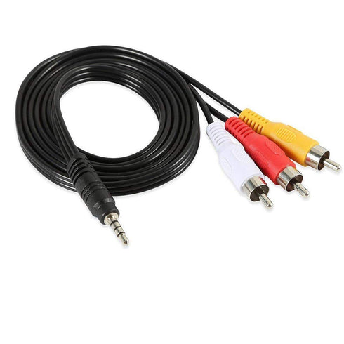 Peidesi 3.5 mm to RCA AV Camcorder Video Cable - 3.5mm Male to 3RCA Male Plug Stereo Audio Video AUX Cable