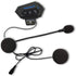 Helmet Bluetooth Headset, BT-12 Motorcycle Helmet Intercom, Helmet Communication System Supports Handsfree, Stereo Music