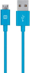 Monoprice USB Type-A to Micro Type-B Cable, 6 Feet, Blue, 2.4 Amp, Polycarbonate Connector Heads
