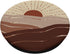 Minimal Maroon Nude Sunset Retro Abstract Art Boho Aesthetic PopSockets Standard PopGrip