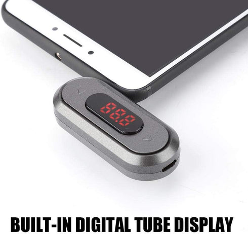 ASHATA 3.5MM Phone/Pad/MP3/MP4/MP5/Tablet 300mAh Audio Head Mobile FM Transmitter Built in Battery Car Radio