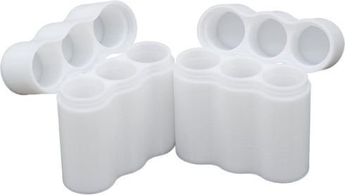 Slimline AA Battery Case, Soft Durable Material, Pack of 2 (Holds 3 Batteries)