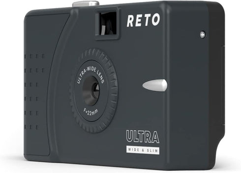 RETO Ultra Wide Slim 35mm Reusable Daylight Film Camera, 22mm Wide Lens, Easy to Use