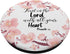 Christian Bible Verse Proverbs 3:5 White Pink Floral Gift PopSockets Standard PopGrip