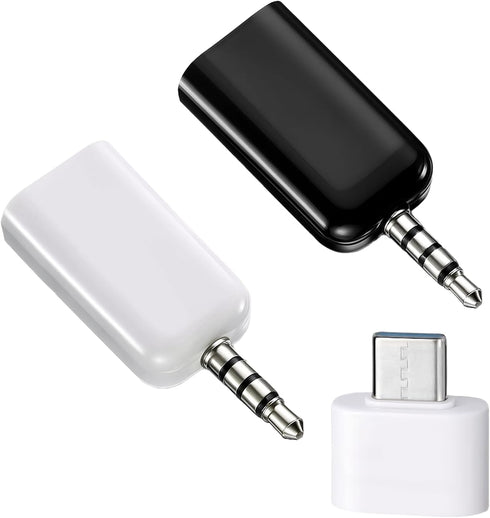 Qulkws 2 Pcs AUX to USB Adapter AUX to 3.5mm Audio Adapter USB