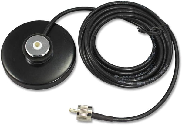 ExpertPower NMO Magnetic Antenna Mount Base with 16.4 ft RG-58U Coax &